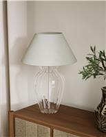 Glass Fluted Table Lamp