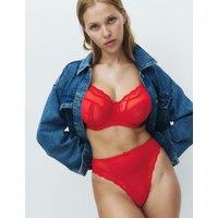 M&S Mesh Wired Extra Support Bra F-J Chilli