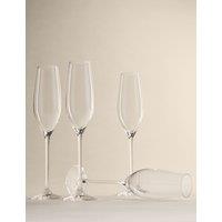 M&S Set of 4 Maxim Champagne Flutes Clear