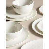 M&S 12 Piece Artisan China Dinner Set White