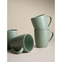 M&S Set of Four Everyday Mugs Sage