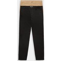 M&S 2 Pack Regular Fit Stretch Chinos Black Mix