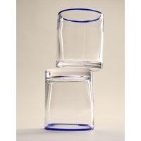 M&S Set of 2 Contrast Rim Tumblers Blue