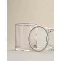 M&S Set of 2 Contrast Rim Tumblers White