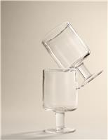 Set of 2 Contrast Rim Wine Glasses