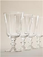 Set of 4 Soda Optic Wine Glasses