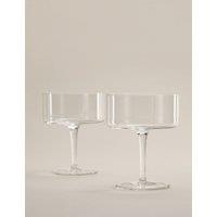 M&S Set of 2 Straight Sided Coupe Glasses