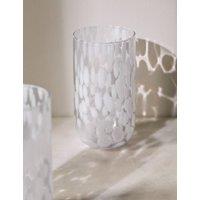M&S Set of 2 Speckled Hi Ball Glasses White