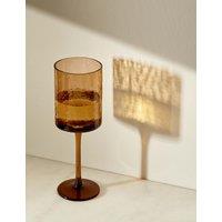 M&S Set of 4 Hammered Wine Glasses Brown