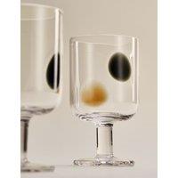 M&S Set of 2 Dot Wine Glasses Multi