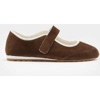M&S Suede Single Strap Mary Jane Trainers Brown
