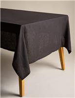 M&S Pure Linen Tablecloth Blue
