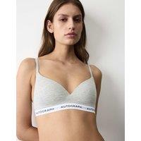 Autograph Lille Supima Cotton Non Wired Plunge Bra A-E Grey Marl