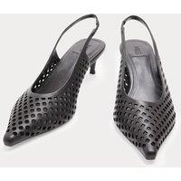 M&S Leather Laser Cut Slingback Sandals Brown