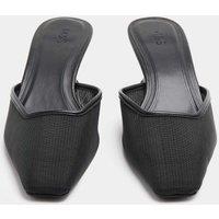 M&S Mesh Wedge Pointed Mules Black