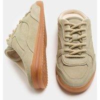 M&S Suede Slip On Mule Trainers Khaki