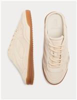 Suede Slip On Mule Trainers
