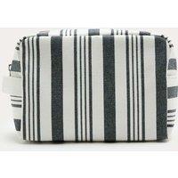 M&S Canvas Striped Washbag Navy Mix