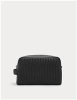 Braided Leather Washbag