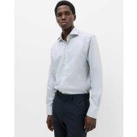 M&S SARTORIAL Slim Fit Egyptian Cotton Dobby Shirt Blue