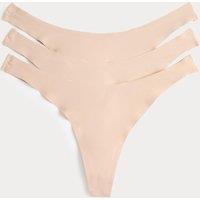 Body by M&S 3 pack Body Invisibles No VPL Dipped Thongs Opal