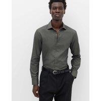 M&S Regular Fit Pure Cotton Textured Shirt Black Mix