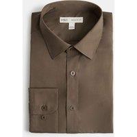 M&S Regular Fit Easy Iron Cotton Blend Shirt Mole
