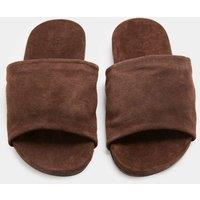 M&S Suede Flat Mules Brown