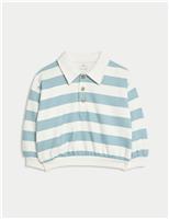 Cotton Rich Striped Rugby Sweatshirt (0-6 Yrs)