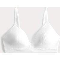 M&S Seamless Ribbed Non Wired First Bra White
