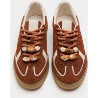M&S Suede Bead Detail Trainers Tan