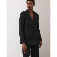 Autograph Lyocell Rich Tailored Double Breasted Blazer Black