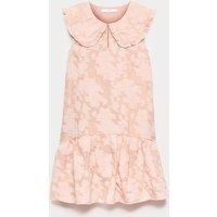 M&S Jacquard Collared Dress (6-16 Yrs) Pink Mix