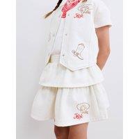 M&S Toy Story Denim Ruffle Skirt (2-8 Yrs) Ecru