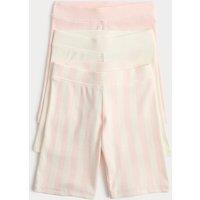 M&S 3 Pack Cotton Rich Cycling Shorts (2-8 Yrs) Multi