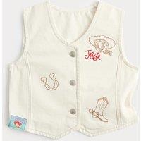 M&S Pure Cotton Toy Story Jessie Waistcoat (2-8 Yrs) Ecru