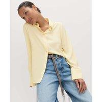 M&S Collared Button Through Shirt Pale Yellow