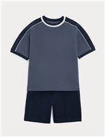 Cotton Blend Pique T-shirt & Short Outfit (2-10 Yrs)
