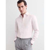 JAEGER Slim Fit Pure Cotton Luxury Textured Shirt Pink