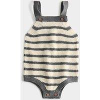 M&S Little Monster Knitted Romper (0-12 Mths) Grey Mix