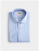 JAEGER Slim Fit Pure Cotton Striped Shirt Blue Mix