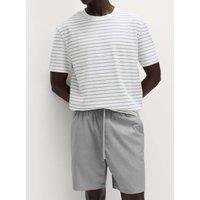 M&S Cotton Linen Blend Stretch Shorts Chrome