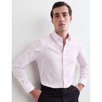 JAEGER Tailored Fit Pure Cotton Check Shirt Pink Mix