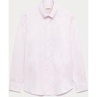 JAEGER Tailored Fit Pure Cotton Check Shirt Pink Mix