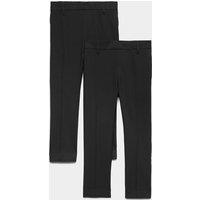 M&S 2 Pack Boys' Super Skinny Leg School Trousers (2-18 Yrs) Black