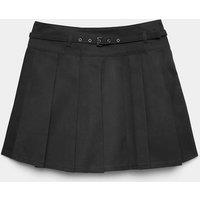 M&S Senior Girl Pleated Skater School Skirt (9-18 Yrs) Black