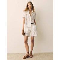 Per Una Pure Cotton Broderie Cutwork Shirt Soft White