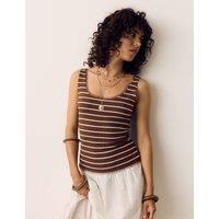 Per Una Striped Scoop Neck Vest Brown Mix