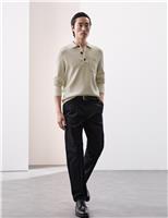 Autograph Knitted Polo Shirt Smokey Blue