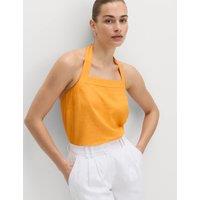 M&S Linen Rich Halter Neck Top Mango